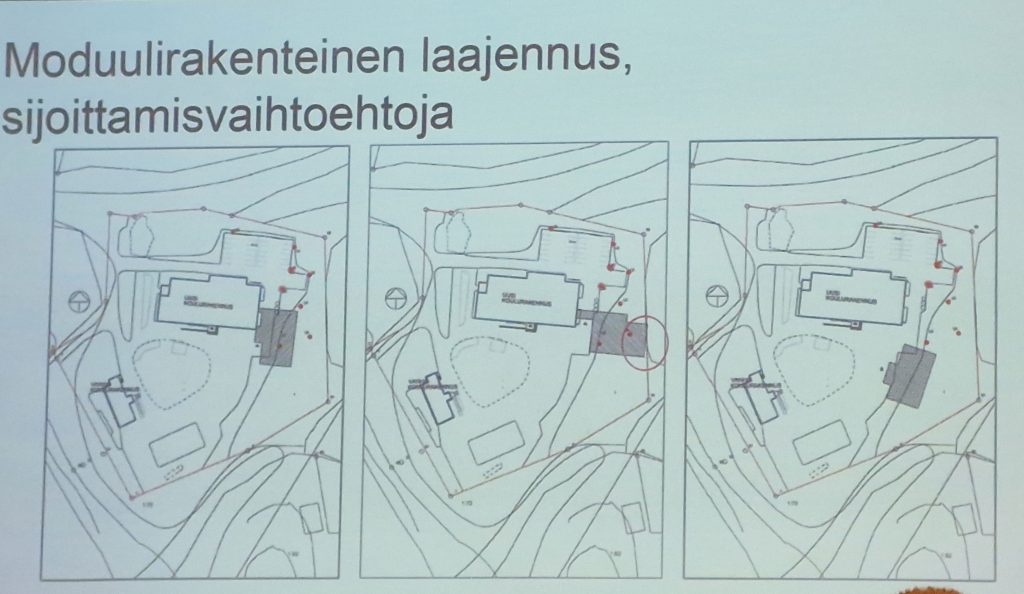 Grännäsin lisärakennuksen sijoitteluvaihtoehtokuva.